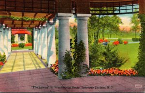 New York Saratoga Springs The Lawns At Washington Baths 1948