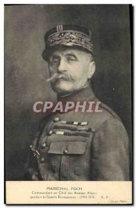 Postcard Old Army Marechal Foch