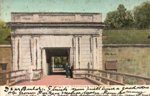 Vintage Postcard 1904 Entrance to Fortress Monroe Virginia Illustrated Post Pub.