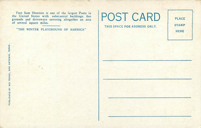 Postcard Quadrangle Fort Sam Houston San Antonio TX Texas