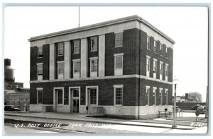 1950 US Post Office Building Park Falls Wisconsin WI RPPC Photo Vintage Postcard