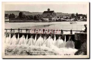 Old Postcard Villeneuve Sur Yonne The High Dam From & # 39Yonne