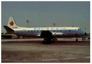 Arkia Vickers Viscount 833 Airplane Postcard