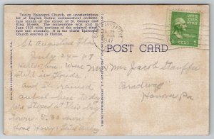 St Augustine FL Trinity Church Postcard M29
