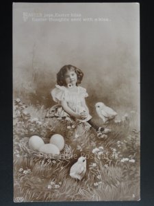 Easter Greeting: Easter Joy, Easter Bliss, Old Postcard Pub by E.A.Schwerdtfeger