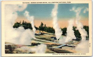 Postcard - Norris Geyser Basin, Yellowstone National Park - Wyoming