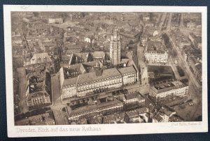 Mint Germany Real Picture Postcard Zeppelin View Of Dresden