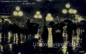 Broadway - St. Louis, Missouri MO Postcard