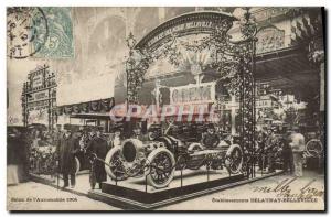 Old Postcard Motor Show of 1904 & # 39automobile Etablissements Delaunay-Bell...