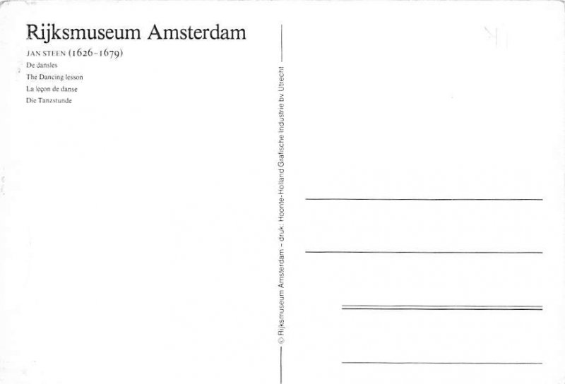The Dancing Lesson, Rijkmuseum Amsterdam  