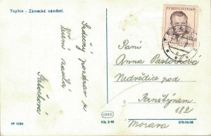 Czech Republic Teplice Zámecké Námêstí RPPC 03.31