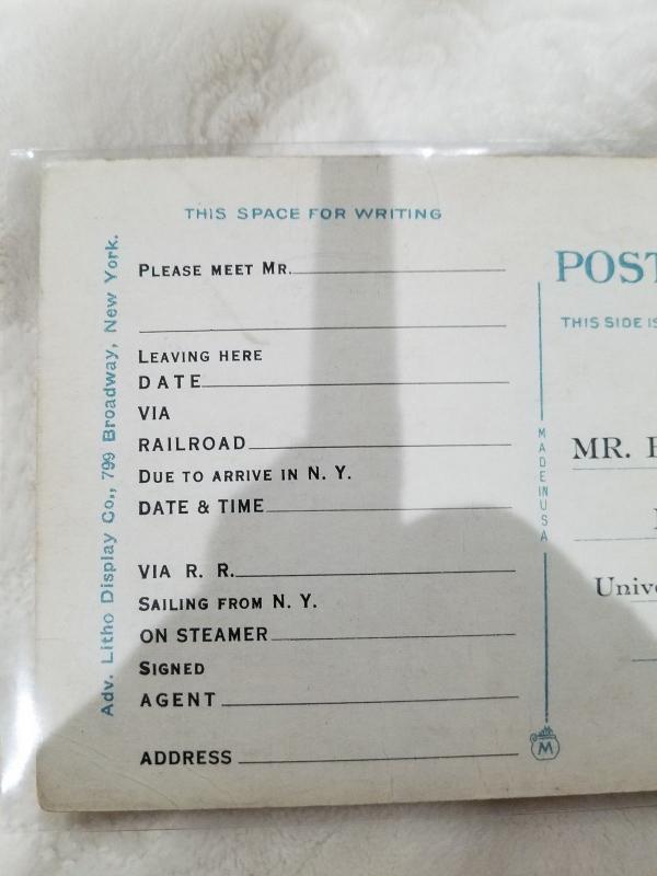 Antique/Vintage Postcard from New York, Hotel Albert