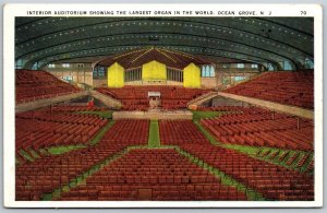 Vtg Ocean Grove New Jersey NJ Interior Auditorium Organ 1930s View Postcard