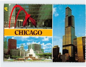 M-113036 Calder Stabile Buckingham Fountain Sears Tower Chicago Illinois USA
