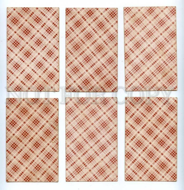 145081 Vintage Russian 23 PLAYING CARDS deck 19 century circus