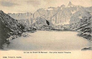 VALAIS SWITZERLAND~LAC GRAND ST BERNARD-VUE PRISE DEPUIS HOSPICE~PHOTO POSTCARD