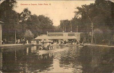 Cedar Point OH Entrance to Lagoon c1910 Postcard rpx