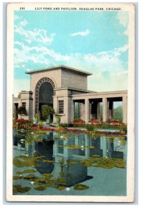 1926 Lily Pond and Pavilion Douglas Park Chicago Illinois IL Postcard