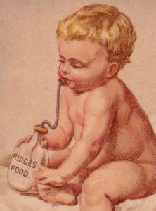 1880s Woolrich & Co. Ridge's Food For Infants Babies Cute Child & Bottle F137