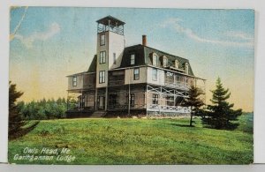 Maine Owls Head Garthgannon Lodge 1910 Thomaston to Pleasant Point Postcard Q14