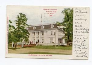 St Louis World's Fair 1904 MA State Building Postcard