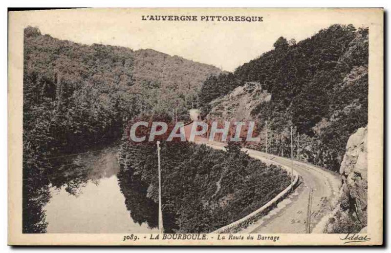 Old Postcard La Bourboule La Route Du Barrage