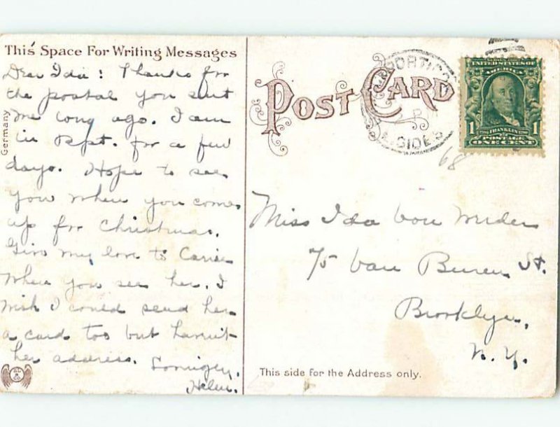 Divided-Back PARK SCENE Bridgeport Connecticut CT hk7791