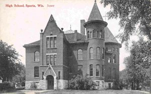 High School Sparta Wisconsin 1910c postcard