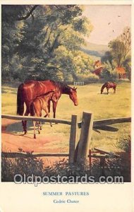 Horse Summer Pastures Cedric Chater Unused 