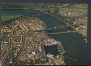 Northumberland Postcard - Aerial View of Berwick-Upon-Tweed   T8410