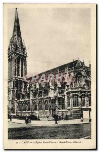 Old Postcard From The Apse Caen Eglise Saint Pierre