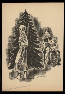 3rd Reich Germany Weihnacht Christmas Card Cover UNUSED 100701