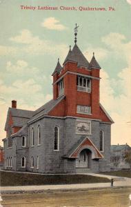 Quakertown Pennsylvania Trinity Lutheran Church Antique Postcard J55632