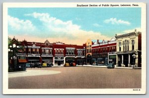 Vintage Tennessee Postcard - Southeast Section of Public Square   Lebanon