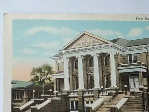Vintage Postcard First Baptist Church Paragould Arkansas Linen Unposted