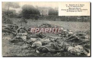 Old Postcard Maurupt Battlefield Eastern Road From Pargny Sur Saulx Army