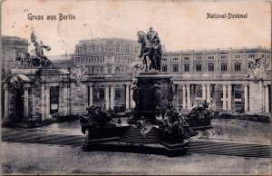 Germany Gruss aus Berlin Nationaldenkmal Vintage Postcard C180