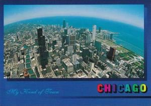 Illinois Chicago Birds Eye Aerial Of Chicago