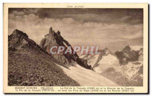 Old Postcard Pelvoux Ecrins Massif Col of The Temple and the Temple of the Gl...