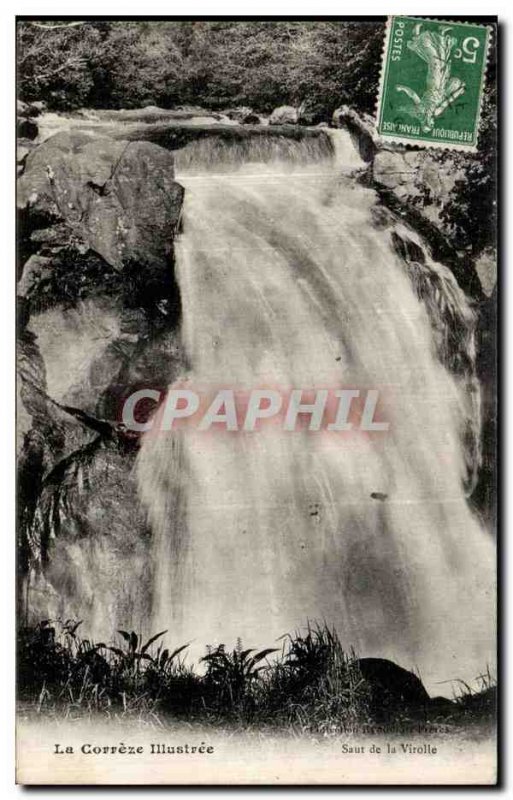 Old Postcard Correze Illustree Leap of Virolle