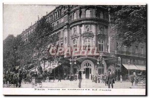 Paris Old Postcard Theater Vaudeville and bd Italians