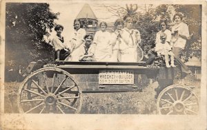 DC1/ Dayton Ohio RPPC Postcard c1910 Shartzer Wrecker Builder Wagon  29