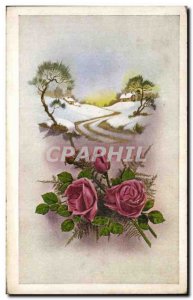 Old Postcard Fantasy Flowers