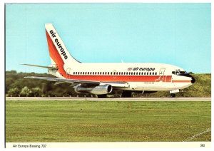 Air Europe Boeing 737 Airplane Postcard