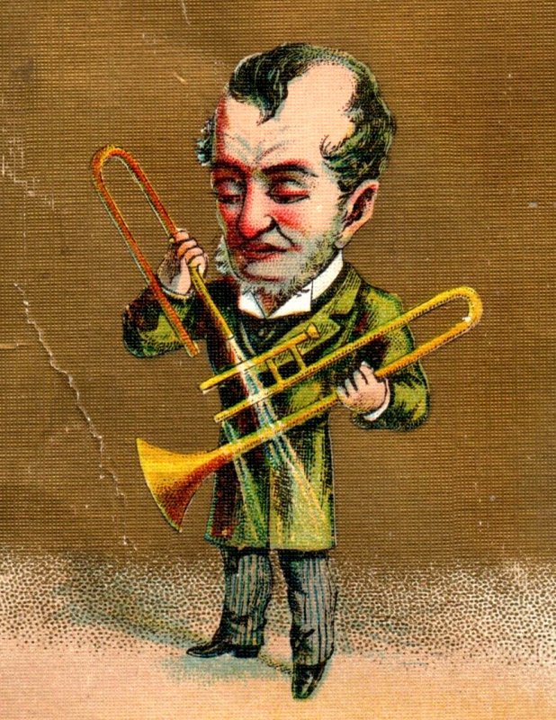 1880s Pape & Wagner Comical Musicians Lot Of 6 P233
