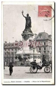 Paris Old Postcard Place de la Republique