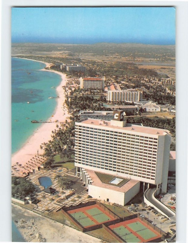 Postcard Famous Aruba Palmbeach with luxury hotels, Aruba