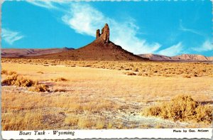 Boars Tusk Rock Formation near Rock Springs Wyoming Postcard George Mc Company