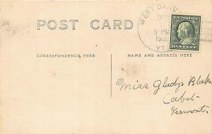 West Danville VT R.F.D. #1 Mail Carrier Dog 1909 Postcard