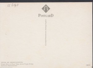 Devon Postcard - Fingle Weir on River Teign Above Fingle Bridge   LC6140 